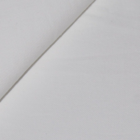 Tissu coton équitable sergé blanc
