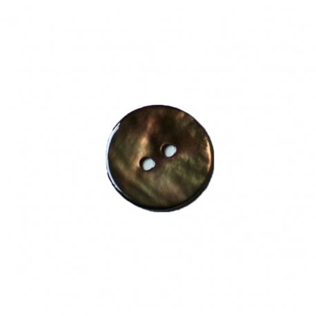 Bouton nacre 15 mm bronze