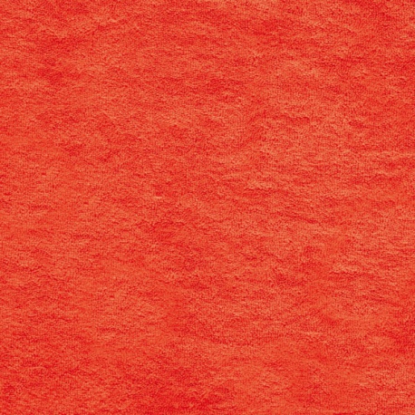 Tissu bio jersey éponge orange