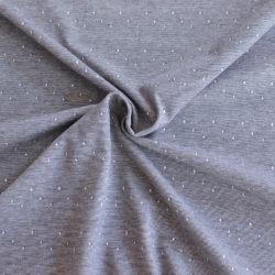 Tissu bio jersey jacquard marine
