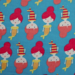 Tissu bio toile à drap imprimée poupées