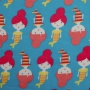 Tissu bio toile à drap imprimée poupées