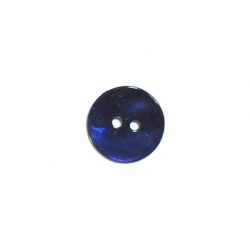 Bouton nacre 15 mm bleu outremer