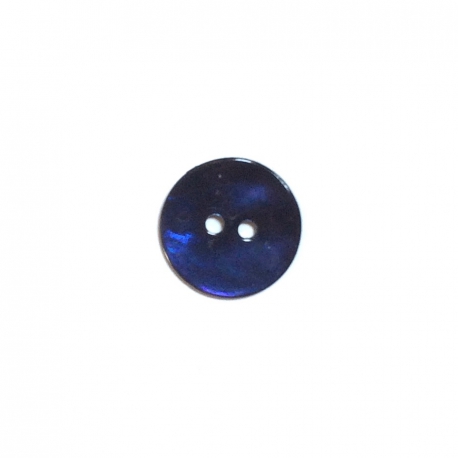 Bouton nacre 15 mm bleu marine