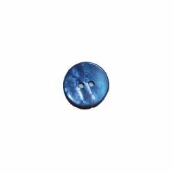 Bouton nacre 15 mm bleu