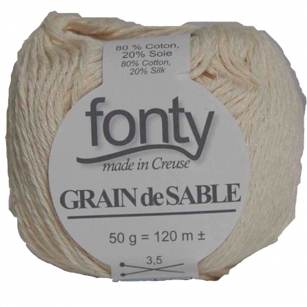 Fil à tricoter GRAIN DE SABLE écru